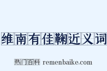 维南有佳鞠近义词是什么意思的图片